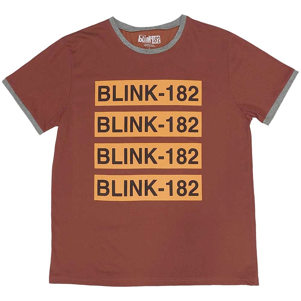 Blink182 - Logo Repeat Herren TShirt - Rot